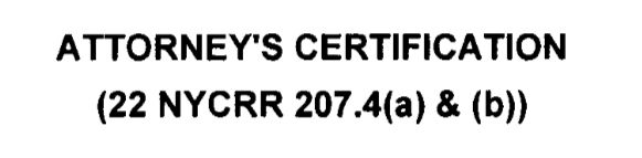 🔑 NY Surrogate's Court Rules Require Use of "Standard Typeface" - Attorney Certification