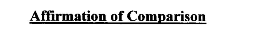 π Sample Affirmation of Comparison in New York Probate