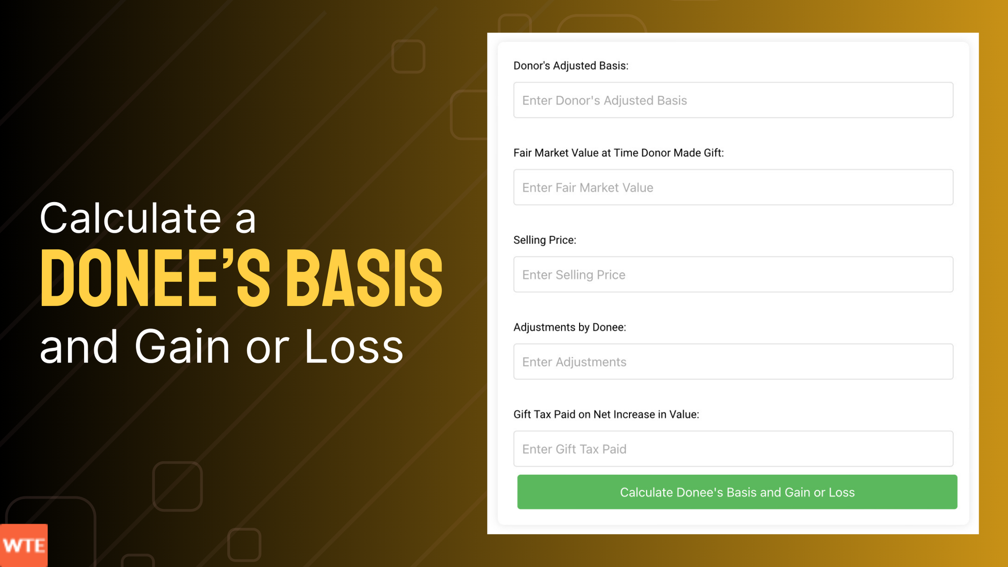 Donee's Basis and Gain or Loss Calculator