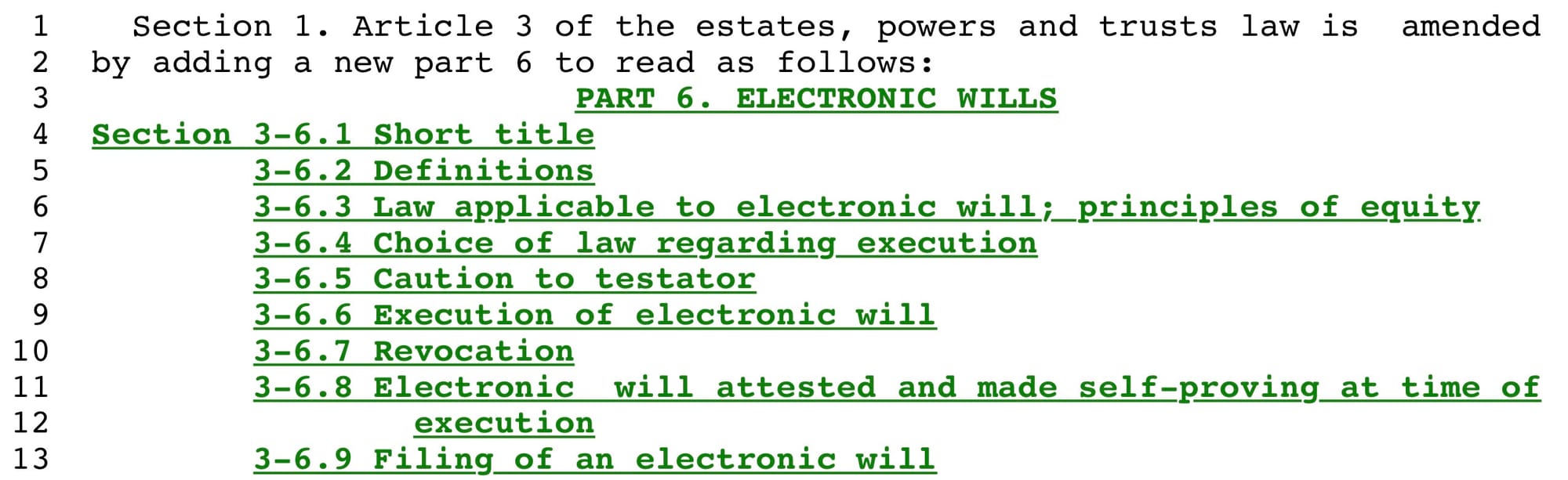 NY EPTL Article 3 Part 6: Electronic Wills